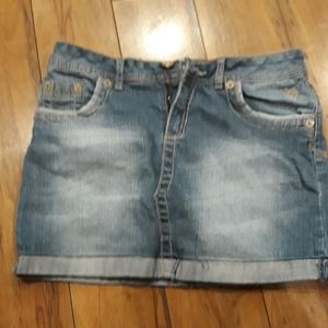 jean skirt w/inner lining(shorts)